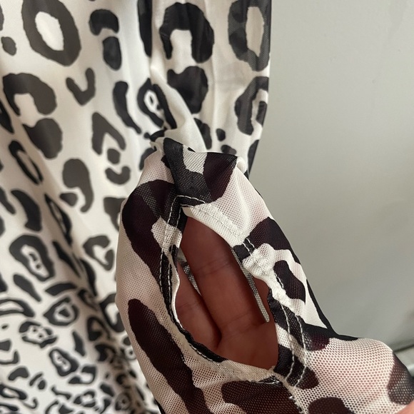 Anthropologie Black and White Animal Print Dress - Picture 4 of 9